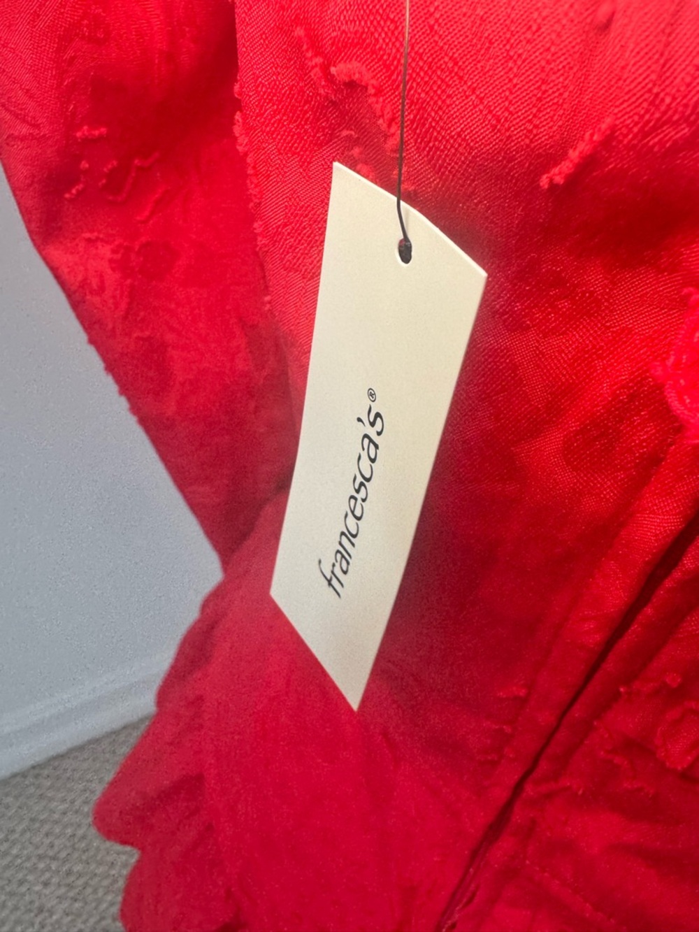 Francesca's Red Ruffle Mini Dress - Picture 4 of 5